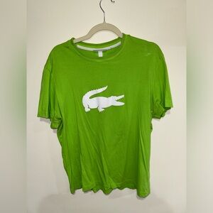 Green Lacoste shirt